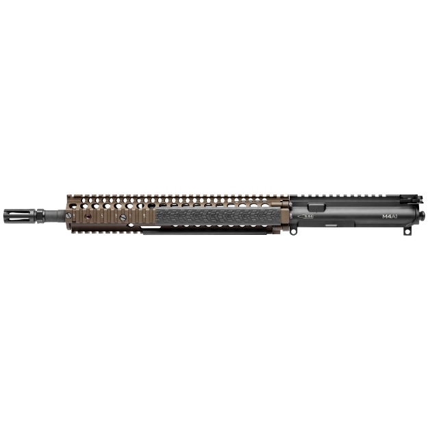 Picture of Daniel Defense M4A1 Upper Receiver - 223 Rem/556NATO - 14.5" Barrel (16" OAL with Pinned Brake) - Carbine Length Gas System - 1:7 Twist - M4 12.0 Rail - Flat Dark Earth Finish - Fits AR 23-004-13150