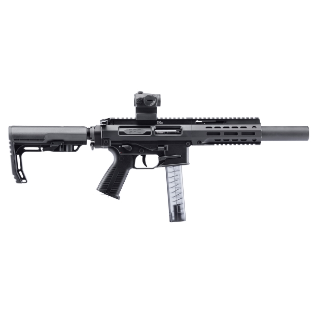 Picture of B&T SPC - Semi-automatic - Short Barreled Rifle - 9MM - 9.1" Barrel with Tri-Lug Adaptor - Anodized Upper - Polymer Lower - Black - B&T Grip - 30 Rounds - 1 Magazine BT-500003-SBR