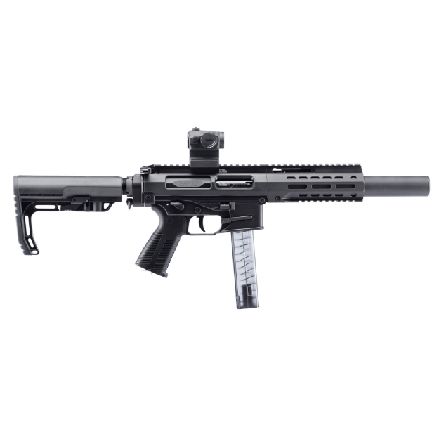 Picture of B&T SPC - Semi-automatic Rifle - SBR - 9MM - 4.5" Barrel - Anodized Finish - Black - PDW Stock - 30 Rounds - 1 Magazine - Includes Suppressor BT-50003-SBR-SD-TS-KIT