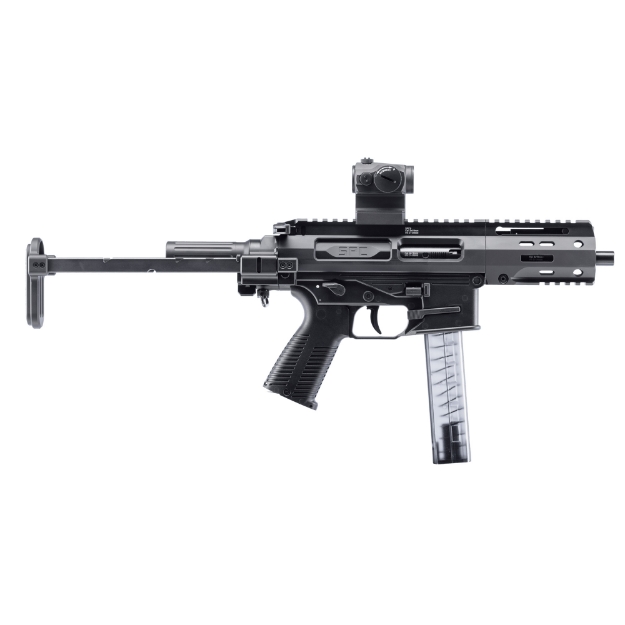 Picture of B&T SPC - Semi-automatic Rifle - SBR - 9MM - 9" Barrel - Anodized Finish - Black - Collapsible Stock - Glock Magazine Compatible - 1 Magazine - 33 Rounds BT-500003-SBR-G-TS