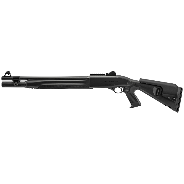Picture of Beretta 1301 Tactical - Semi-automatic Shotgun - 12 Gauge - 3" Chamber - 18.5" Barrel - Optima Bore HP - Anodized Finish - Black - Synthetic Stock with Pistol Grip - Polymer - Improved Cylinder - Ghost Ring Sight - 7 Rounds J131TP18C
