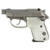 Picture of Beretta 3032 Tomcat Ghostbuster - Double Action/Single Action - Semi-automatic - Metal Frame Pistol - 32 ACP - 2.9" Threaded Barrel - Aluminum - Cerakote Finish - Silver/Ghostbuster - Plastic Grips - 7 Rounds - 1 Magazine SPEC0698A