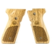 Picture of Beretta 92/96 Series Wood Walnut Grips - Oval Checkering With Trident - Screws Not Included - Fits Beretta 96 - 92FS - 92A1 - M9 - M9A1 - Brigadier - Centurion - Elite Pistols E00219