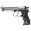 Picture of Beretta 92FS - Double Action/Single Action - Semi-automatic - Metal Frame Pistol - Full Size - 9MM - 4.9" Barrel - Alloy - Stainless Finish - 10 Rounds - 2 Magazines JS92F520