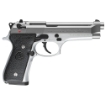 Picture of Beretta 92FS - Double Action/Single Action - Semi-automatic - Metal Frame Pistol - Full Size - 9MM - 4.9" Barrel - Alloy - Stainless Finish - 10 Rounds - 2 Magazines JS92F520