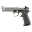 Picture of Beretta 92FS - INOX - Double Action/Single Action - Semi-automatic - Metal Frame Pistol - Full Size - 9MM - 4.9" Barrel - Silver INOX Finish - Rubber Grips - 3 Dot Sights - 10 Rounds - 2 Magazines JS92F510CA