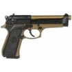 Picture of Beretta 92FS - Semi-automatic - Double Action - Metal Frame Pistol - Full Size - 9MM - 4.9" Barrel - Cerakote Finish - Bronze - Plastic Grips - Ambidextrous - 3 Dot Sights - 15 Rounds - 3 Magazines JS92F340M