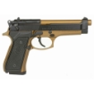 Picture of Beretta 92FS - Semi-automatic - Double Action - Metal Frame Pistol - Full Size - 9MM - 4.9" Barrel - Cerakote Finish - Bronze - Plastic Grips - Ambidextrous - 3 Dot Sights - 15 Rounds - 3 Magazines JS92F340M