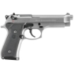Picture of Beretta 92FS INOX - Double Action/Single Action - Semi-automatic - Metal Frame Pistol - Full Size - 9MM - 4.9" Barrel - Alloy - Stainless INOX Finish - Rubber Grips - 10 Rounds - 2 Magazines JS92F510
