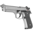 Picture of Beretta 92FS INOX - Double Action/Single Action - Semi-automatic - Metal Frame Pistol - Full Size - 9MM - 4.9" Barrel - Alloy - Stainless INOX Finish - Rubber Grips - 10 Rounds - 2 Magazines JS92F510