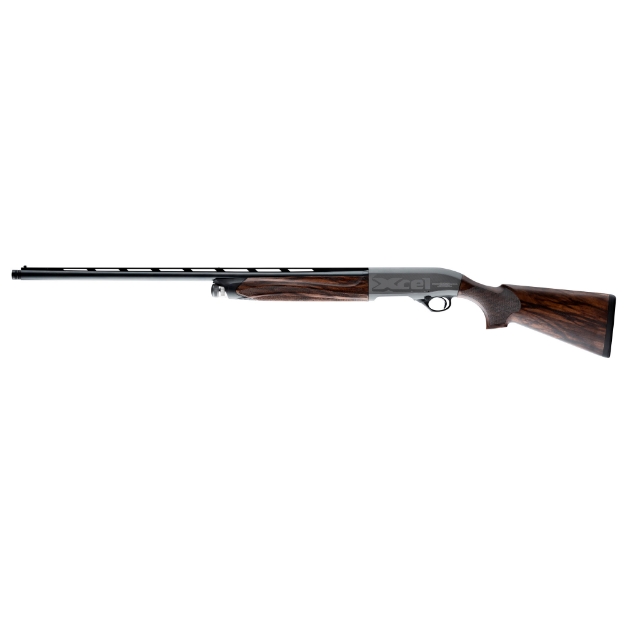 Picture of Beretta A400 Xcell Sporting - Semi-automatic - 12 Gauge 3" Chamber - 28" Barrel - Acuatech Shield Gray - Blued Barrel - Wood Stock - Bead Front Sight - OCHP Extended Choke - C - M - F Chokes Included - 2 Rounds J42CJ18
