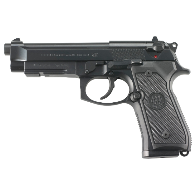 Picture of Beretta M9-A1 - Double Action/Single Action - Semi-automatic - Metal Frame Pistol - Full Size - 9MM - 4.9" Barrel - Alloy - Black - Polymer Grips - 3 Dot Sights - 10 Rounds - 2 Magazines JS92M9A1CA