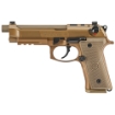 Picture of Beretta M9A4 G - Double Action/Single Action - Semi-automatic - Full Size - Metal Frame Pistol - 9MM - 5.1" Barrel - Aluminum - Flat Dark Earth - Cerakote - Polymer Grip - Tritium Night Sights - Decocker - 15 Rounds - 2 Magazines - Front Picatinny Rail - Optic Ready - 1/2x28 Threaded Barrel - Xtreme DLC Trigger JS92M9A4M15