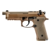 Picture of Beretta M9A4 G Centurion - Double Action/Single Action - Semi-automatic - Mid Size - Metal Frame Pistol - 9MM - 4.8" Barrel - Aluminum - Flat Dark Earth - Cerakote - Polymer Grip - Tritium Night Sights - Decocker - 18 Rounds - 2 Magazines - Front Picatinny Rail - Optic Ready - 1/2x28 Threaded Barrel - Xtreme DLC Trigger JS92QM9A4GM