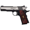 Picture of Browning 1911-380 Black Label Medallion Pro - Semi-automatic - Polymer Frame Pistol - 380ACP - 4.25" Barrel - Black Frame - Stainless Slide Finish - Wood Grips - 8 Rounds - 2 Magazines 051912492