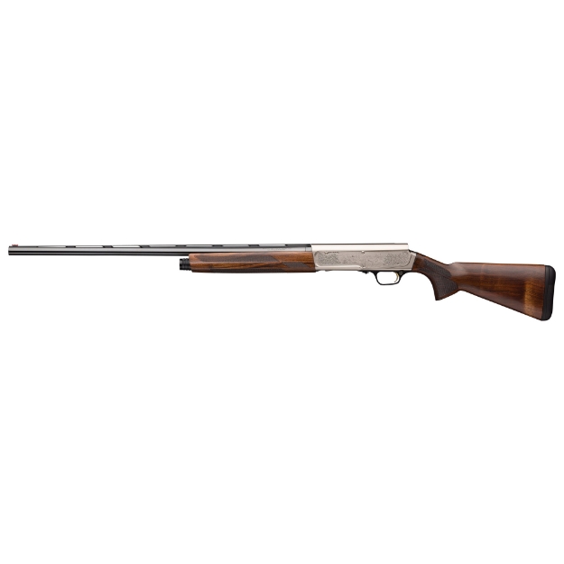 Picture of Browning A5 Ultimate - Semi-automatic Shotgun - 16 Gauge 2.75" Chamber - 26" Barrel - Blued Finish - Black - Silver Receiver - Fiber Optic Front Sight - Wood Stock - Includes 3 Choke Tubes - F - M - IC - 4 Rounds 0118205005