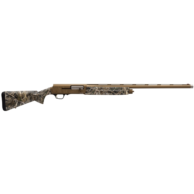 Picture of Browning A5 Wicked Wing - Semi-automatic Shotgun - 12 Gauge - 3.5" Chamber - 28" Barrel - Cerakote Finish - Burnt Bronze - Fiber Optic Front Sight - Synthetic Stock - Realtree Max 7 Camouflage Finish - Includes 3 Choke Tubes - F - M - IC - 4 Rounds 0119112004