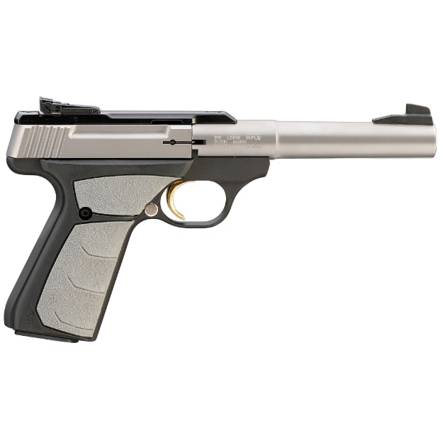 Picture of Browning Buck Mark - Camper - Semi-automatic - Metal Frame Pistol - 22LR - 5.5" Barrel - Aluminum - Stainless Finish - 10 Rounds - 1 Magazine - California Compliant 051483490