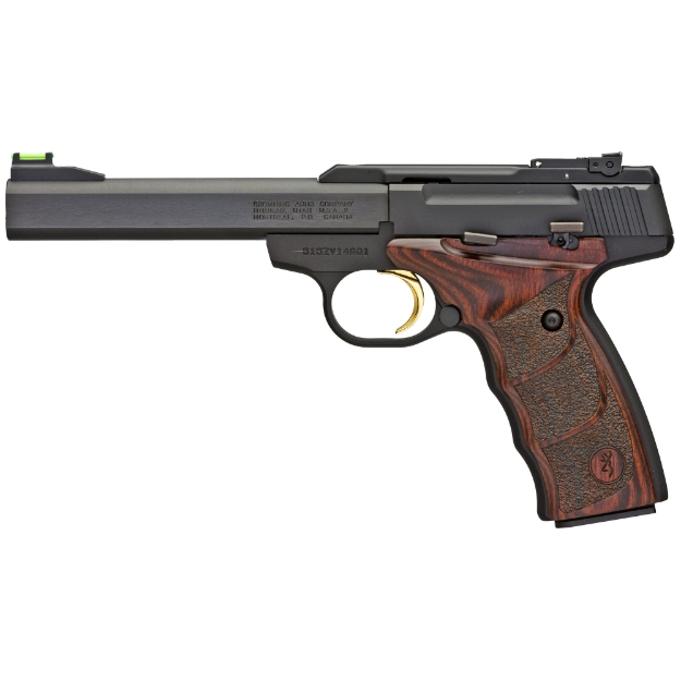 Picture of Browning Buck Mark Plus Rosewood UDX - Semi-automatic - Metal Frame Pistol - 22LR - 9.5" Barrel - Aluminum - Matte Finish - Black - Rosewood Grips - 10 Rounds - 1 Magazine 051429490