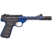 Picture of Browning Buck Mark Vision - Semi-automatic - Metal Frame Pistol - 22LR - 5.875" Threaded Barrel - Threaded 1/2x28 - Muzzle Brake - Aluminum - Anodized Finish - Blue - URX Rubber Grips - Adjustable Rear/Fiber Optic Front Sight - 10 Rounds - 2 Magazines 051562490