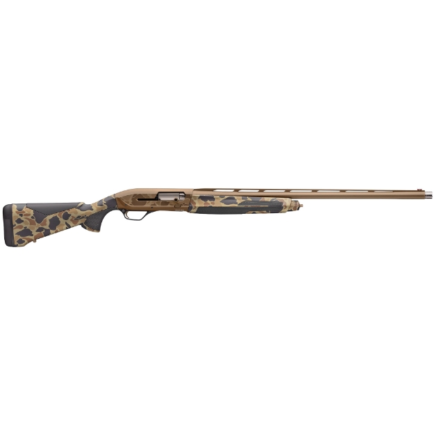 Picture of Browning Maxus II Wicked Wing - Semi-automatic Shotgun - 12 Gauge - 3.5" Chamber - 28" Barrel - Cerakote Finish - Burnt Bronze - Vintage Tan Composite Stock - Includes 3 Choke Tubes - Improved Cylinder - Modified & Full Invector - Right Hand - 4 Rounds 011739204