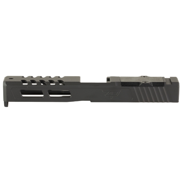 Picture of Zaffiri Precision ZPS.2 - Optics Ready Stripped Slide - RMR Footprint - Lightening Cuts - Cerakote Finish - Armor Black - For Glock 17 Gen 3 - Includes Black Anodized Optics Plate Cover and Screws ZPS.2.17.BLK