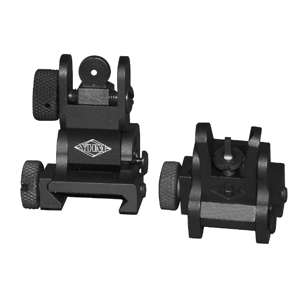 Picture of Yankee Hill Machine Co Flip Sight Set - Fits Picatinny Rails - Black YHM-8027