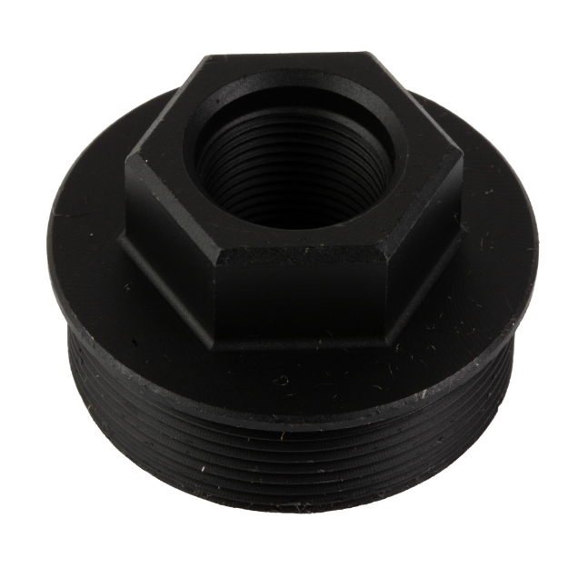 Picture of Yankee Hill Machine Co Sidewinder Direct Thread Adapter - 1/2"-28 - Converts the Sidewinder - Cobra M2 - and Cobra to Direct Thread - Black YHM-3251