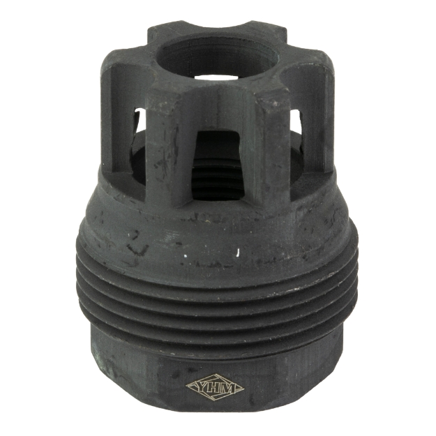 Picture of Yankee Hill Machine Co sRx Mini Muzzle Brake - 1/2-28 - Compatible with sRx Low Profile Adapter - Attaches to Suppressors with 1-3/8"x24 Thread Pitch - Black Oxide Finish YHM-4401-MB-28