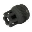 Picture of Yankee Hill Machine Co sRx Mini Muzzle Brake - 5/8-24 - Compatible with sRx Low Profile Adapter - Attaches to Suppressors with 1-3/8"x24 Thread Pitch - Black Oxide Finish YHM-4401-MB-24