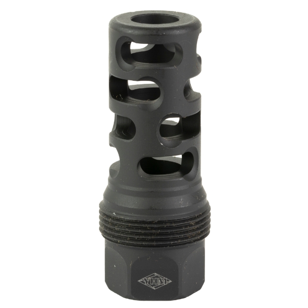 Picture of Yankee Hill Machine Co sRx Muzzle Brake - 1/2-28 - Compatible with sRx Low Profile Adapter - Attaches to Suppressors with 1-3/8"x24 Thread Pitch - Black Oxide Finish YHM-4405-MB-28