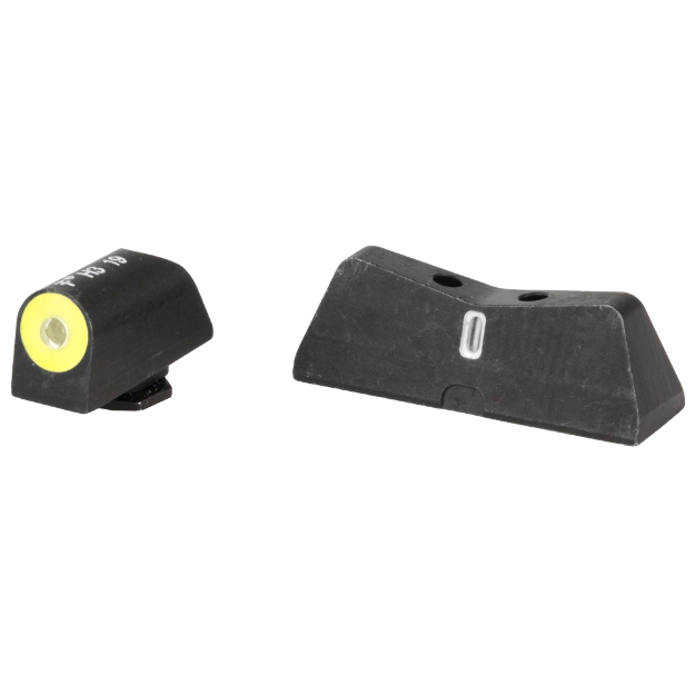 Picture of XS Sights DXT2 Big Dot Tritium Front - White Stripe Express Rear - Fits Glock 17/19/22/23/24/26/27/31/32/33/34/35/36/38 - Taurus G3c/GX4/New Production G3 - Walther PDP - Green with Yellow Outline GL-0009S-5Y