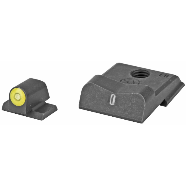 Picture of XS Sights DXT2 Big Dot Tritium Front - White Stripe Express Rear - Fits S&W M&P 9 SHIELD EZ - Green with Yellow Outline SW-0032S-5Y