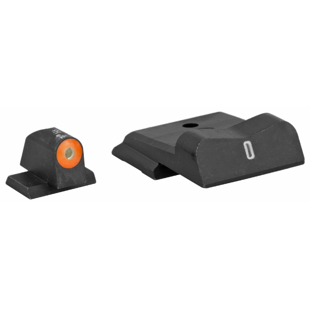 Picture of XS Sights DXT2 Big Dot Tritium Front - White Stripe Express Rear - Fits S&W M&P SHIELD - Green with Orange Outline SW-0030S-5N