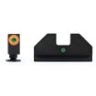 Picture of XS Sights F8 Night Sight - Fits Glock Models - 20,21,29,30,30S,37,40,41 - Green with Orange Outline Front - Green Rear - Tritium Front/Rear GL-F007P-5