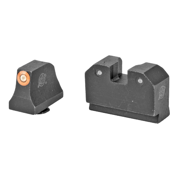 Picture of XS Sights R3D - Tritium Night Sights - Suppressor Height - Orange Front and Black Rear - Fits Glock 17,19,22,23,24,26,27,31,32,33,34,35,36,38 GL-R021P-6N