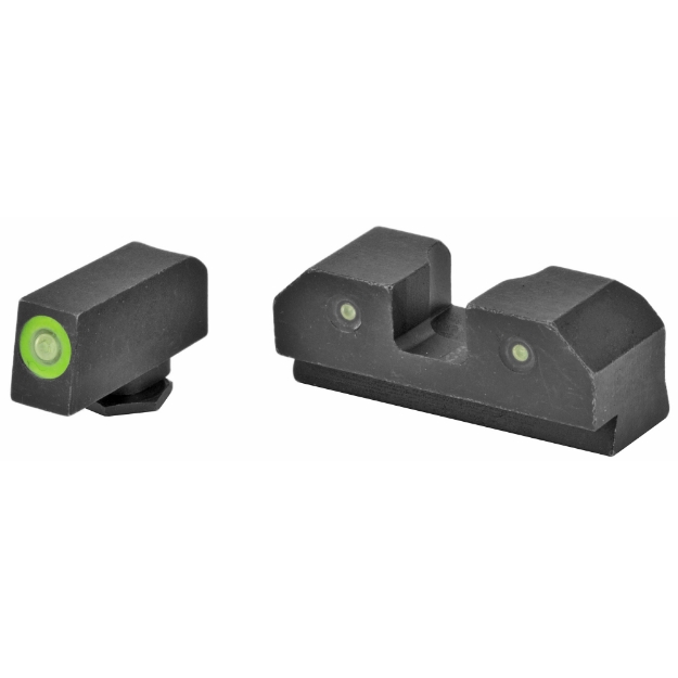 Picture of XS Sights R3D Night Sights - Green Front Dot - Fits Glock 17/19/22/23/24/26/27/31/32/33/34/35/36/38 - Taurus G3c/GX4/New Production G3 - Walther PDP - Steel/Blued GL-R012P-6G