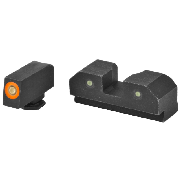 Picture of XS Sights R3D Night Sights - Orange Front Dot - Fits Glock 17/19/22/23/24/26/27/31/32/33/34/35/36/38 - Taurus G3c/GX4/New Production G3 - Walther PDP - Steel/Blued GL-R012P-6N