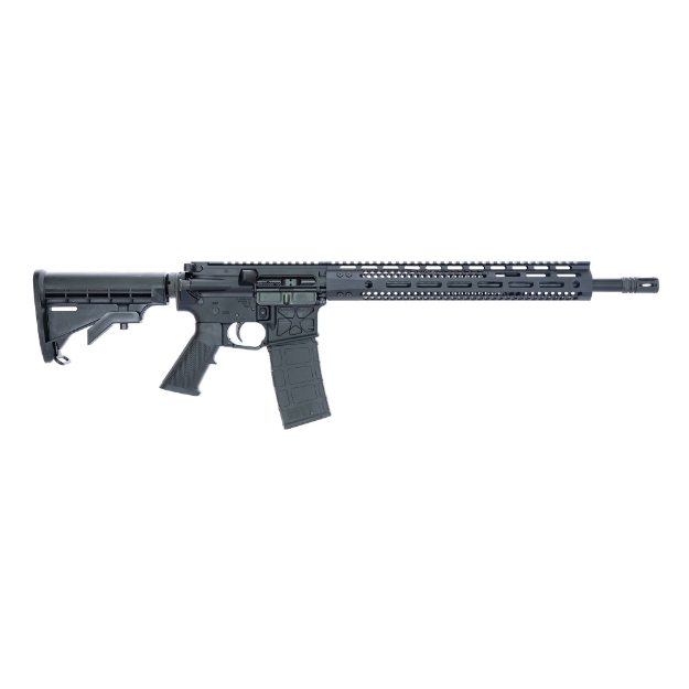 Picture of WATCHTOWER - F-1 FDR Stars - Semi-automatic Rifle - AR - 223 Wylde - 16" Barrel - Stars and Strips Receiver Relief Cut - Anodized Finish - Black - 13.7" M-Lok Handguard - A2 Grip - Collapsible Stock - 30 Rounds - 1 Magazine FDR-BLK-SS