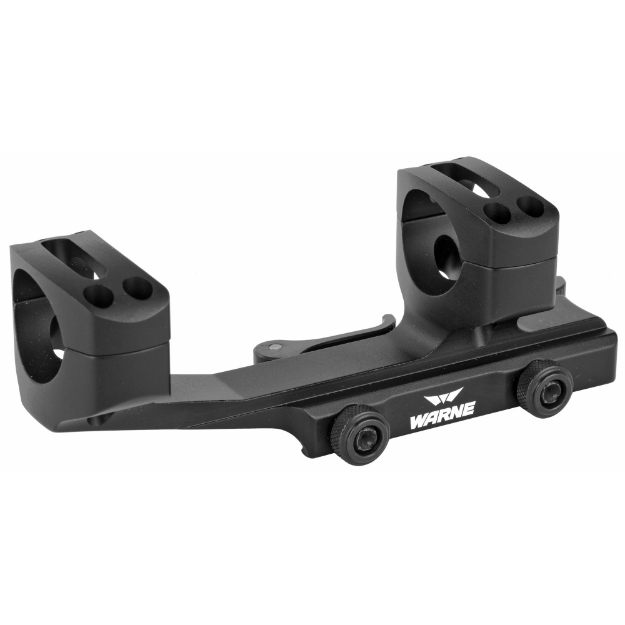 Picture of Warne Quick Detach Cantilever Mount - 1" - Fits AR Rifles - Extended Skeletonized - Black Finish QDXSKEL1TW