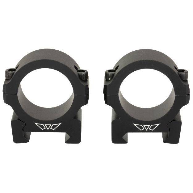 Picture of Warne Vapor Horizontal - 1" - Low Rings - Matte Finish - Black - Fits Picatinny V600M