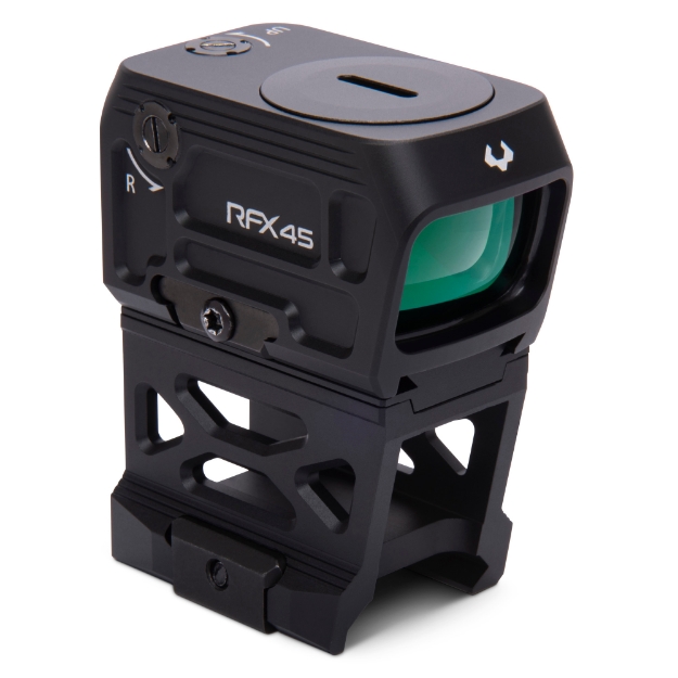 Picture of Viridian Weapon Technologies RFX45 Pro - Closed Emitter Optic - 3 MOA Green Dot - 1x24mm Objective - Compatible with Acro Footprint - Black - Includes MOS and RMR Adapter Plates - High and Low Picatinny Mounts 981-0052