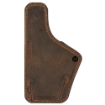 Picture of Versacarry Compound Custom Holster - Inside Waistband Holster - Right Hand - Fits Glock 19 - Distressed Leather and Polymer - Brown 1CC26-21G19