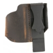 Picture of Versacarry IWB/OWB Holster - Fits Extra Small Sized 9mm Pistol with 3" Barrel - Black Polymer with Magnetic Water Buffalo Leather Trigger Guard PRO9 XS