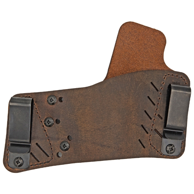 Picture of Versacarry Protector S3 Series Water Buffalo - Includes Tuckable IWB Metal Clips - Adjustable to Fit 90% of Handguns - Right Hand - Distressed Brown Leather 52311