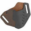 Picture of Versacarry Revolver Belt Holster - Fits S&W J-Frame and Ruger LCR - Black and Distressed Brown Color - Water Buffalo Leather - w/ Tension Adjustment - Right Hand REV201