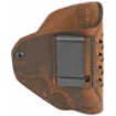 Picture of Versacarry Revolver Inside Waistband Holster - Fits S&W J-Frame and Ruger LCR - Black and Distressed Brown Color - Water Buffalo Leather - w/ Tension Adjustment - Right Hand REV211