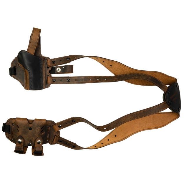 Picture of Versacarry Shoulder Holster Deluxe - Fits 1911 Pistols - Leather and Kydex - Distressed Brown - Right Hand SH22