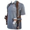 Picture of Versacarry Shoulder Holster Deluxe - Fits Full Size Pistols - Leather and Kydex - Distressed Brown - Right Hand SH21