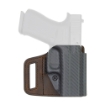 Picture of Versacarry V-Slide - Belt Slide Holster - Right Hand - Fits Glock 43 - Distressed Leather and Polymer - Brown VSL211G43